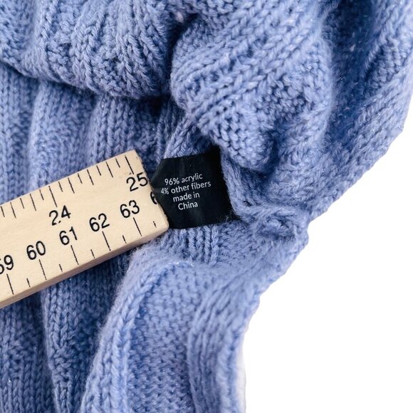 Lane Bryant Cable Knit Sweater Blue Size 22/24 96% Acrylic & 4% Other Fibers - Picture 3 of 6